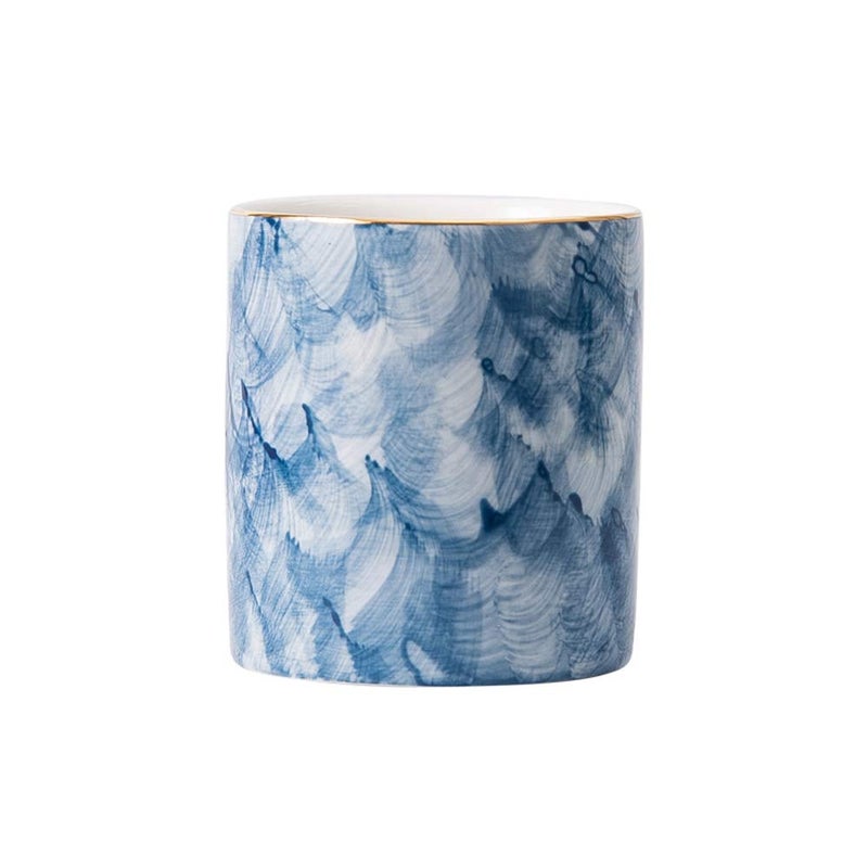 PinbWD Ceramic Pen Holder Stand Cup Pencil Organizer Makeup Brush Holders for Home Office Desk (A) - Image 1